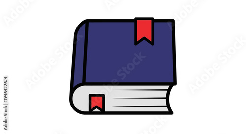 Purple Book with Red Bookmark.