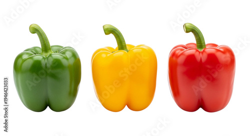 red, yellow and green peppers