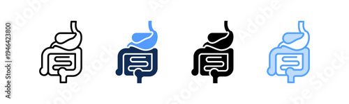 Digestive System Icon Multiple Style