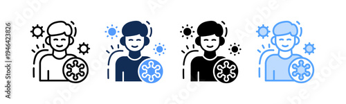 Immune System Icon Multiple Style