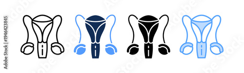 Reproductive System Icon Multiple Style
