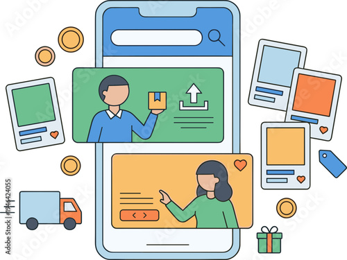 Business Marketplace Illustration