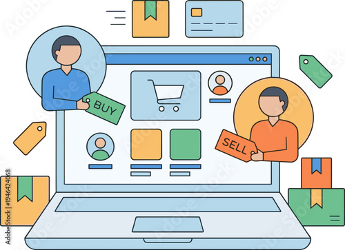Business Marketplace Illustration