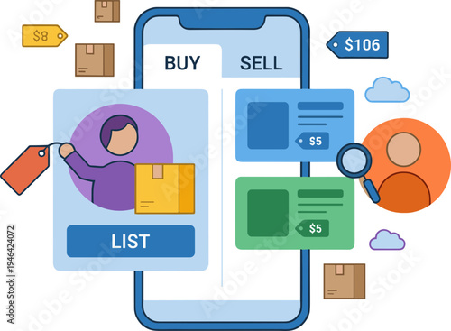 Business Marketplace Illustration