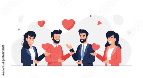 Diverse colleagues sharing love and support, teamwork and unity concept