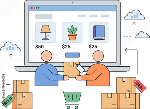 Business Marketplace Illustration