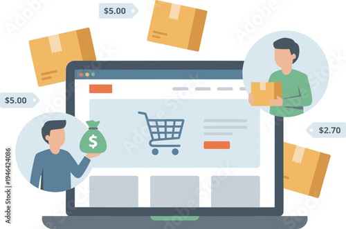 Business Marketplace Illustration