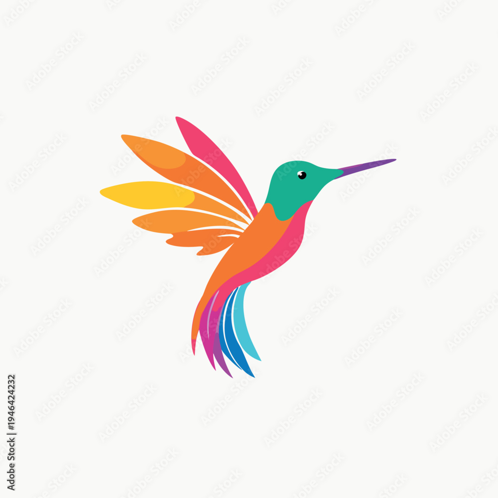 Obraz premium hummingbird and flower