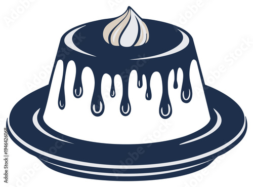 Delicious dessert with chocolate icing and whipped cream topping on a plate.