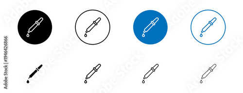 Dropper pipette icons set. vector illustration