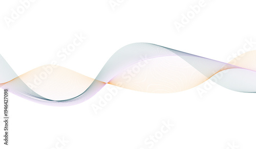Εκτύπωση καμβά A stylized abstract wave pattern with a gradient color scheme of blue and orange