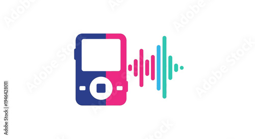 Colorful iPod Music Player Icon.
