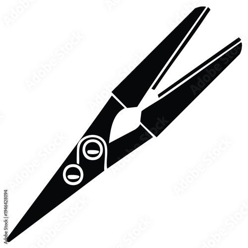 Vector graphic icon of precision tweezers or small pliers a versatile hand tool for hobby and repair work