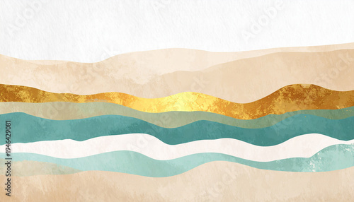 Abstract watercolor mountain landscape
1