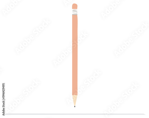 Isolated illustration of a sharpened pencil, ideal for design elements and stationary concepts