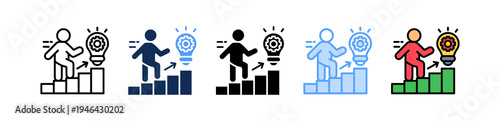 Skill Development Icon Multiple Style