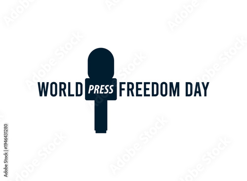 Flat design vector illustration. World press freedom day. May 3. Poster or banner. Press freedom.