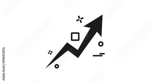 Black arrow graph symbol pointing up.