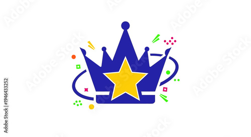 Blue Crown with Yellow Star.