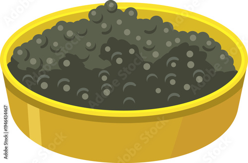 容器に入ったキャビアのイメージイラスト