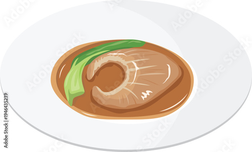 お皿に盛られたフカヒレのイメージイラスト