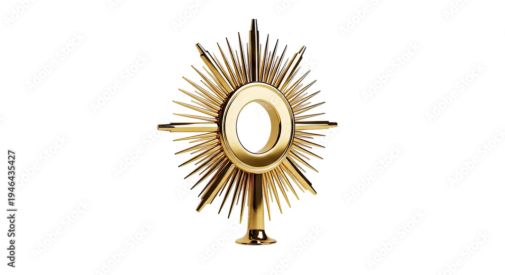Fototapeta premium Golden Monstrance with Sunburst Rays