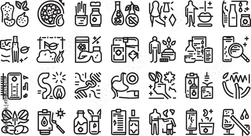 Collection of Health and Science Related Icons