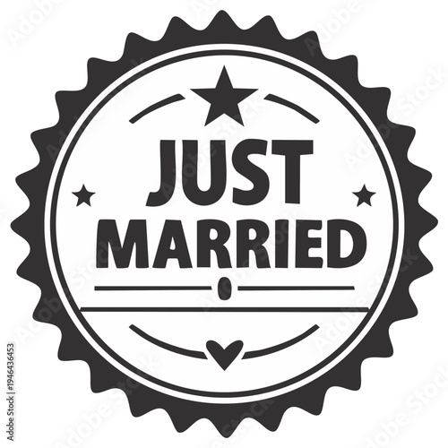 Newlyweds Celebrate with an Emblem of Love and a Just Married Statement