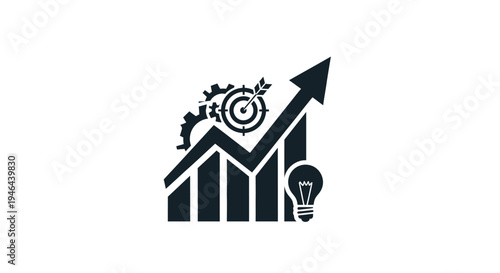 Business Growth Success Finance Concept Icon.