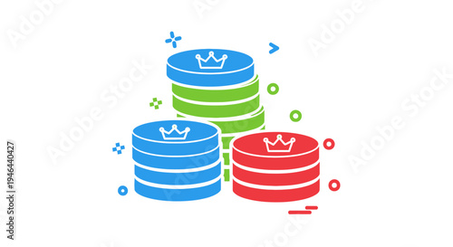 Stack of casino poker chips.