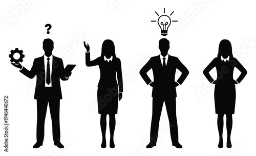 A group of business professionals having ideas and solving problems together