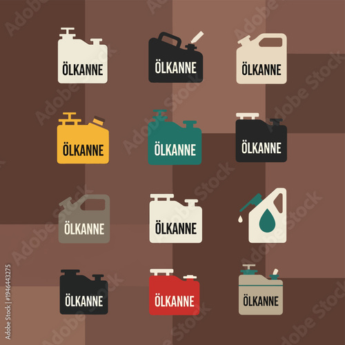 Motor Oil Canisters Pattern Background