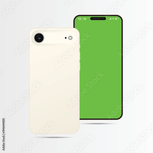 Minimal Pure White Smartphone Mockup Set for App Design Presentation