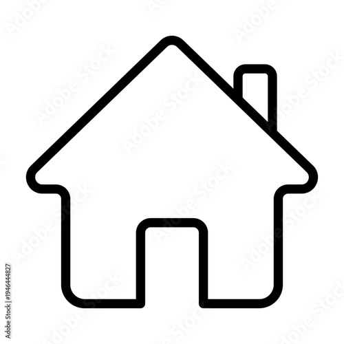 Simple outline of a house representing the homepage or main dashboard of an interface