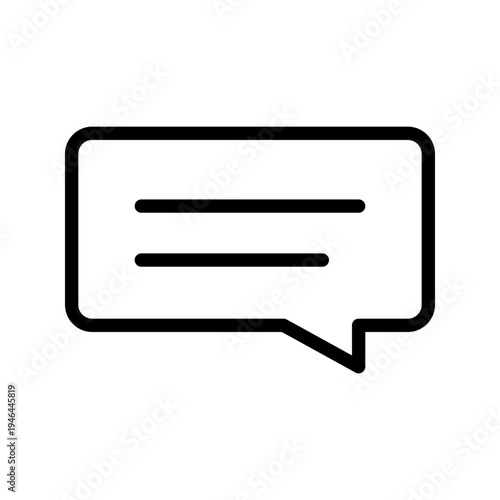 A chat bubble or callout icon used to display helpful information or tips to the user
