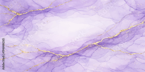 Abstract blue and pink watercolor painting featuring a grunge paper texture with a frozen winter pattern of snow and ice on a light cloudy sky surface