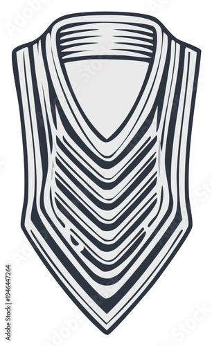 Traditional Striped Poncho Vector Graphic Illustration