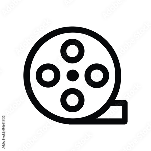 Film Reel Cinema Line Icon