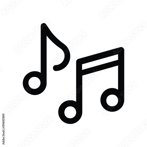 Music Notes Sound Line Icon