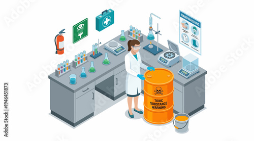 Woman working in a laboratory setting.