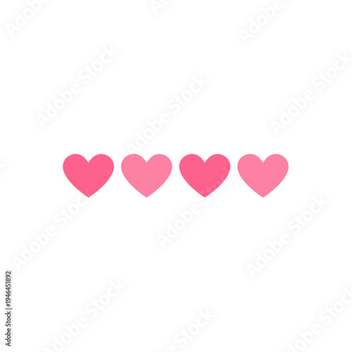 Happy Mother's Day Pink Hearts Vector Illustration 