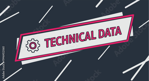 Technical Data Banner. Information Concept. Modern Graphic Design. Business Technology Output.