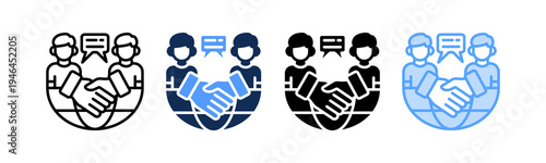 Multilateral Talks Icon Multiple Style