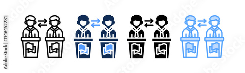Political Dialogue Icon Multiple Style