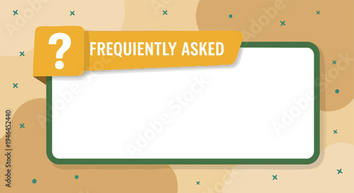 Frequently Asked Questions Banner. FAQ Graphic Element. Modern Flat Design Illustration. Information Box.