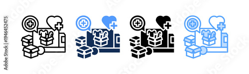 Humanitarian Aid Icon Multiple Style