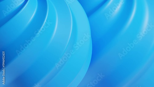3d rendering of flowing abstract blue shape animation background
