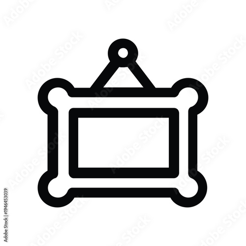 Picture Frame Art Display Line Icon