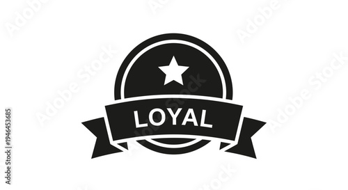 Loyal Badge Icon Label Graphic Design.