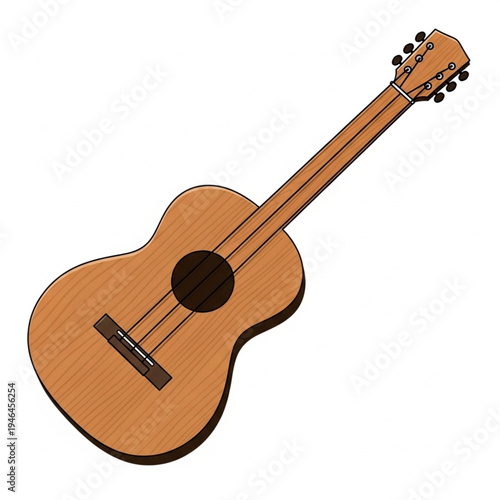 Illustration of a Ukulele Musical Instrument.